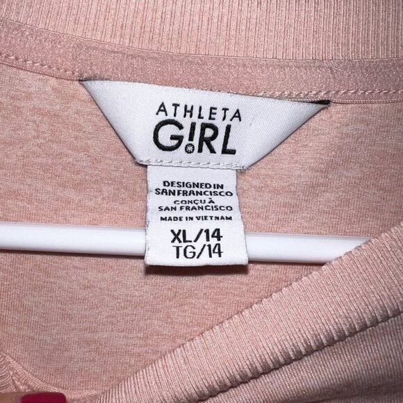 Athleta Girl Long Sleeve with Thumb Holes Light Pink Size XL/14 - Picture 2 of 5